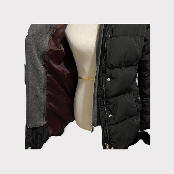 Tommy Hilfiger Black Puffer Down Alternative Jacket With Removable Hoody - Picture 9 of 13